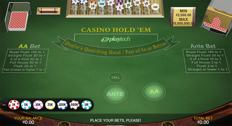 Cách chơi game 3 hand casino hold’em tại M88