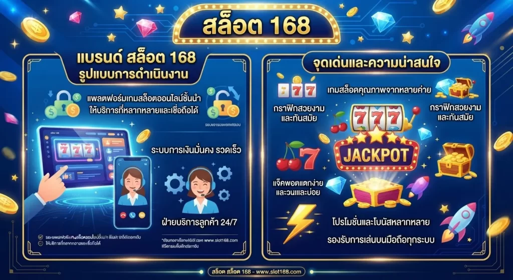 จุดเด่นและความน่าสนใจของ สล็อต 168