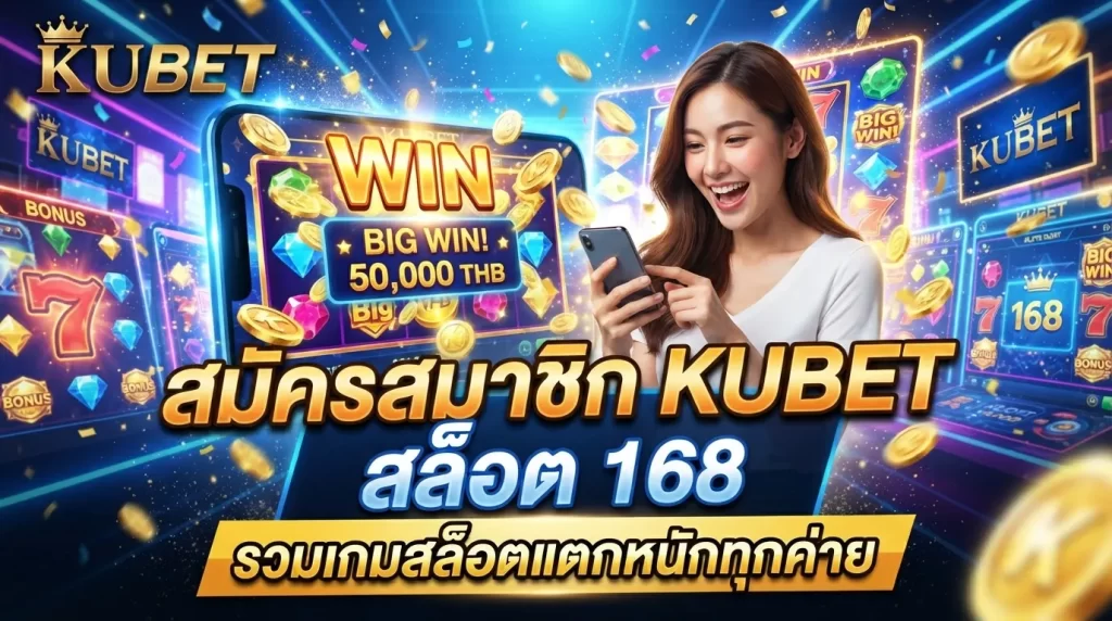 สมัครสมาชิก KUBET สล็อต 168 รวมเกมสล็อตแตกหนักทุกค่าย